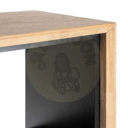 Armario natural y negro en madera y metal 84.50x40x153cm - Ixia - 615685IX - foto-secundaria-2