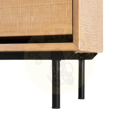 Zapatero dos tonos natural y negro en madera y metal para tallas hasta la 40 60x25x123cm - Ixia - 615688IX - foto-secundaria-5