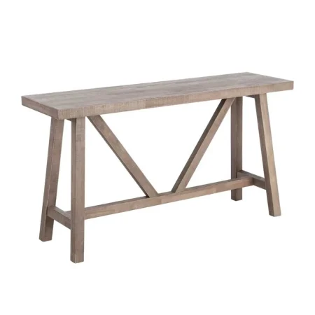 Consola estilo cottage natural en madera de pino 140x40x75.50cm - Ixia - 615692IX - foto-blanco