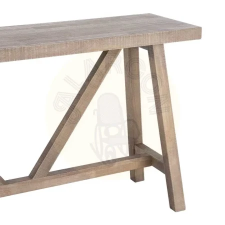 Consola estilo cottage natural en madera de pino 140x40x75.50cm - Ixia - 615692IX - foto-secundaria-3