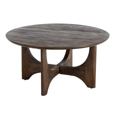 Mesa de centro de madera de mango natural 90x90x45cm - Ixia - 615787IX - foto-blanco