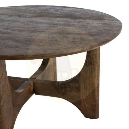Mesa de centro de madera de mango natural 90x90x45cm - Ixia - 615787IX - foto-secundaria-1