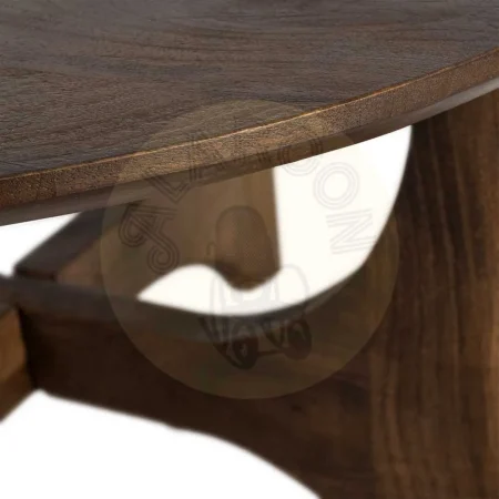 Mesa de centro de madera de mango natural 90x90x45cm - Ixia - 615787IX - foto-secundaria-5