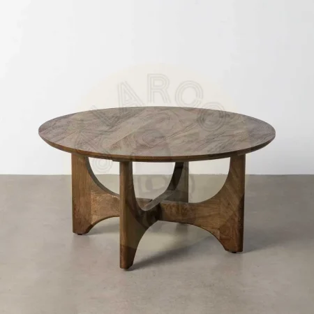 Mesa de centro de madera de mango natural 90x90x45cm - Ixia - 615787IX - foto-secundaria-9