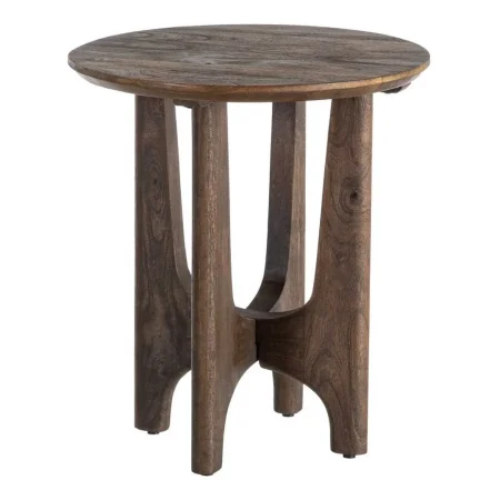 Mesita natural en madera de mango 50x50x56cm - Ixia - 615788IX - foto-blanco
