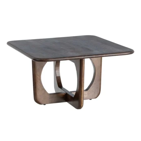 Mesa de centro en madera de mango color miel 80x80x45cm - Ixia - 615789IX - foto-blanco