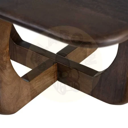 Mesa de centro en madera de mango color miel 80x80x45cm - Ixia - 615789IX - foto-secundaria-4
