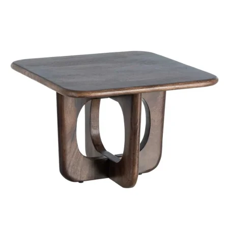 Mesa de centro marrón en madera de mango 60x60x40cm - Ixia - 615790IX - foto-blanco
