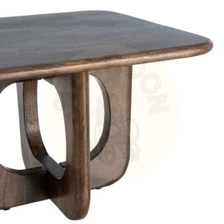 Mesa de centro marrón en madera de mango 60x60x40cm - Ixia - 615790IX - foto-secundaria-1