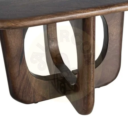 Mesa de centro marrón en madera de mango 60x60x40cm - Ixia - 615790IX - foto-secundaria-2
