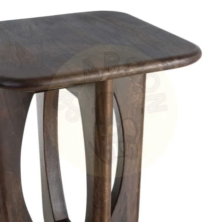 Mesita auxiliar marrón en madera de mango 45x45x55cm - Ixia - 615791IX - foto-secundaria-1