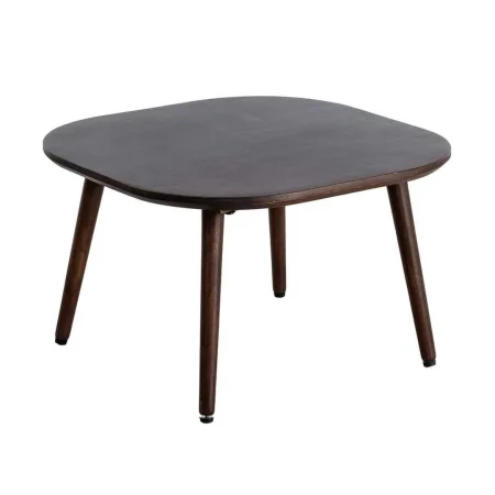 Mesita auxiliar en madera de mango marrón oscuro 65x65x40cm - Ixia - 615808IX - foto-blanco