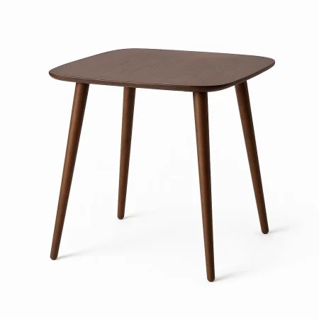 Mesa de madera de mango marrón oscuro 80x80x75cm - Ixia - 615812IX - foto-blanco