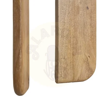 Mesa auxiliar en madera de mango con sobre de mármol color natural y verde 46x46x50cm - Ixia - 615814IX - foto-secundaria-6