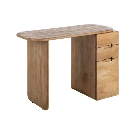 Escritorio natural en madera de mango para salón 110x50x75cm - Ixia - 615818IX - foto-blanco