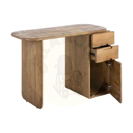 Escritorio natural en madera de mango para salón 110x50x75cm - Ixia - 615818IX - foto-secundaria-1