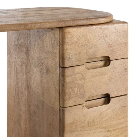 Escritorio natural en madera de mango para salón 110x50x75cm - Ixia - 615818IX - foto-secundaria-2