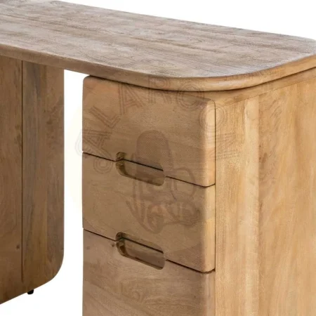 Escritorio natural en madera de mango para salón 110x50x75cm - Ixia - 615818IX - foto-secundaria-6