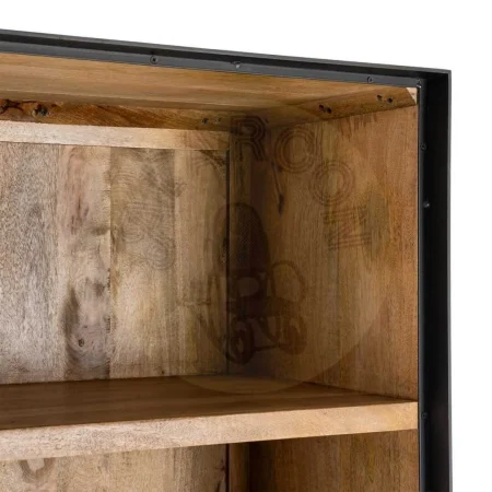 Alacena natural en madera de mango con detalles en hierro y estantes 90x44x180cm - Ixia - 615823IX - foto-secundaria-1
