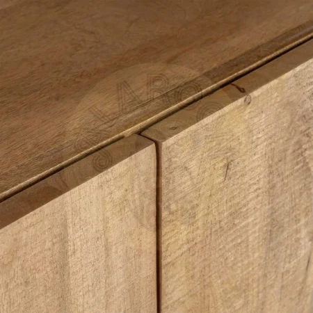 Alacena natural en madera de mango con detalles en hierro y estantes 90x44x180cm - Ixia - 615823IX - foto-secundaria-2