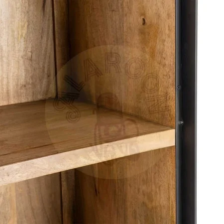 Alacena natural en madera de mango con detalles en hierro y estantes 90x44x180cm - Ixia - 615823IX - foto-secundaria-5