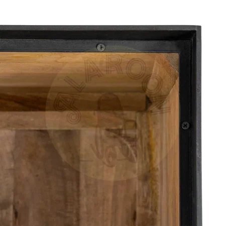 Alacena natural en madera de mango con detalles en hierro y estantes 90x44x180cm - Ixia - 615823IX - foto-secundaria-6