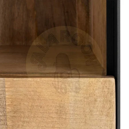 Alacena natural en madera de mango con detalles en hierro y estantes 90x44x180cm - Ixia - 615823IX - foto-secundaria-7