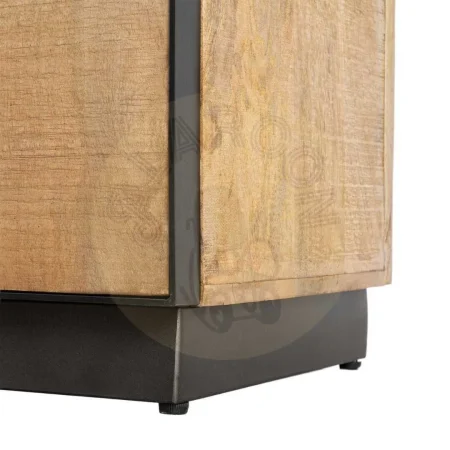Alacena natural en madera de mango con detalles en hierro y estantes 90x44x180cm - Ixia - 615823IX - foto-secundaria-9