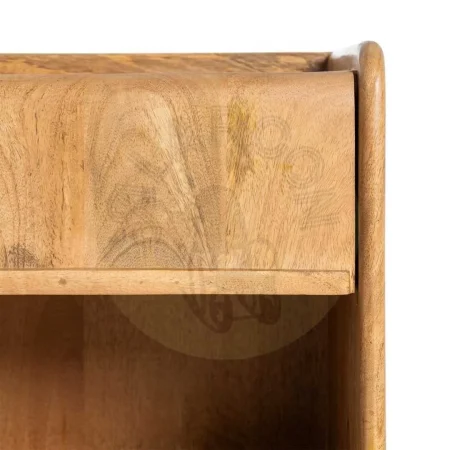 Mesita auxiliar natural en madera de mango con cajón 45x35x50cm - Ixia - 615868IX - foto-secundaria-2