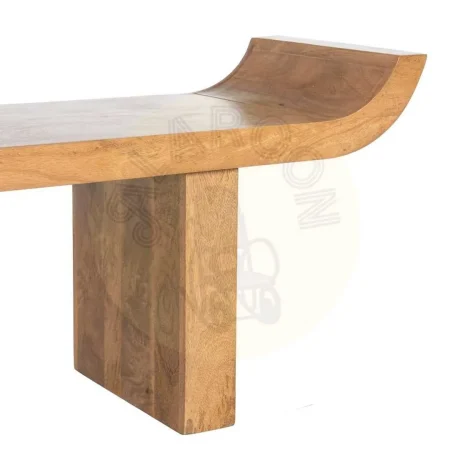 Banco natural de madera de mango 160x35x49cm - Ixia - 615871IX - foto-secundaria-2