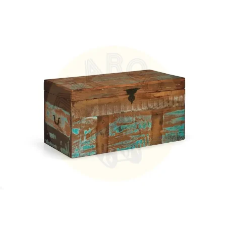 Baúl Tolim de madera reciclada multicolor gran capacidad estilo rústico artesanal 80x40x40cm - Giner y Colomer - 6158GYC - foto-secundaria-1
