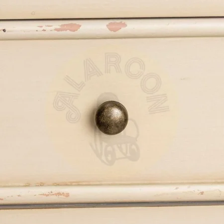 Mesita en madera de abeto y DM color blanco rozado 3 cajones 65x40x65cm - Ixia - 615912IX - foto-secundaria-3