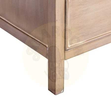 Mesita en madera de abeto y DM marrón claro con 3 cajones 65x40x65cm - Ixia - 615913IX - foto-secundaria-2