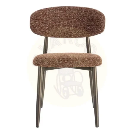 Silla en tejido teja con estructura metálica 53x51x76.50cm - Ixia - 615914IX - foto-secundaria-1