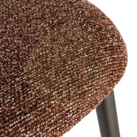 Silla en tejido teja con estructura metálica 53x51x76.50cm - Ixia - 615914IX - foto-secundaria-10
