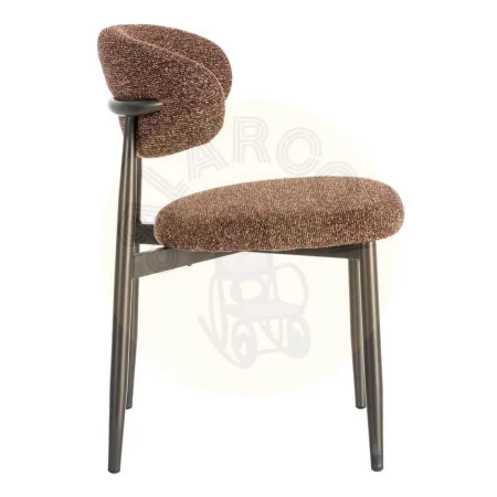 Silla en tejido teja con estructura metálica 53x51x76.50cm - Ixia - 615914IX - foto-secundaria-2