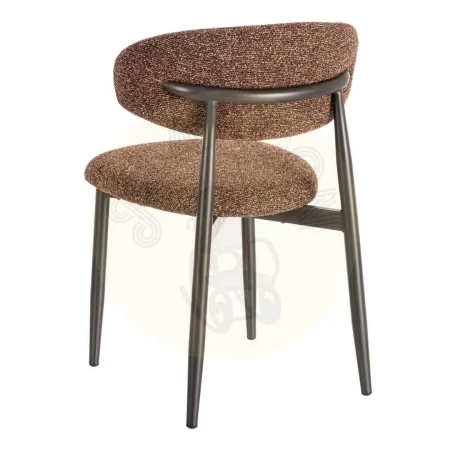 Silla en tejido teja con estructura metálica 53x51x76.50cm - Ixia - 615914IX - foto-secundaria-3