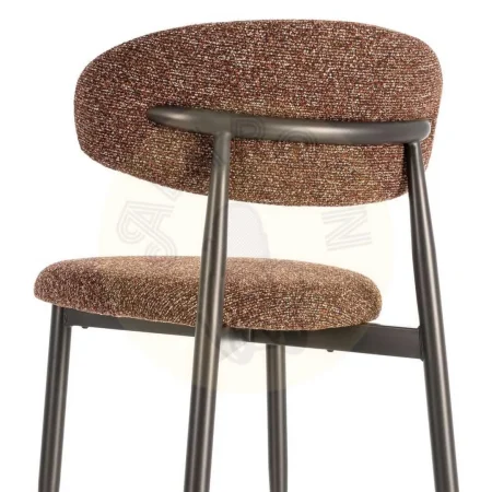 Silla en tejido teja con estructura metálica 53x51x76.50cm - Ixia - 615914IX - foto-secundaria-4