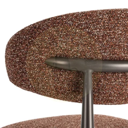 Silla en tejido teja con estructura metálica 53x51x76.50cm - Ixia - 615914IX - foto-secundaria-5
