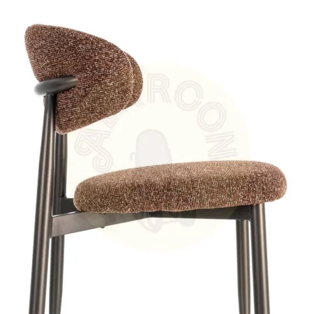 Silla en tejido teja con estructura metálica 53x51x76.50cm - Ixia - 615914IX - foto-secundaria-6