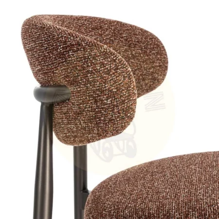 Silla en tejido teja con estructura metálica 53x51x76.50cm - Ixia - 615914IX - foto-secundaria-7