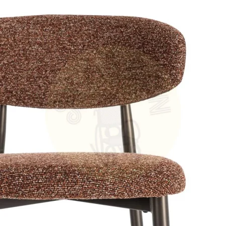 Silla en tejido teja con estructura metálica 53x51x76.50cm - Ixia - 615914IX - foto-secundaria-8