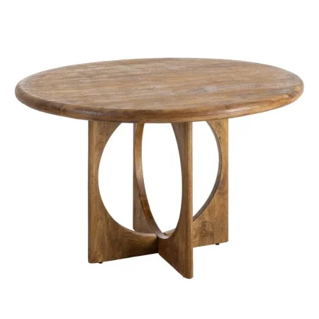 Mesa de comedor miel en madera de mango 125x125x76cm - Ixia - 615952IX - foto-blanco