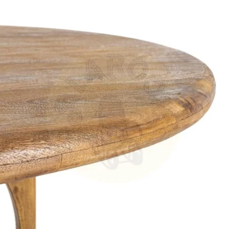 Mesa de comedor miel en madera de mango 125x125x76cm - Ixia - 615952IX - foto-secundaria-4