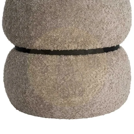 Puf cuadrado taupe con estructura en DM y tejido 100% poliéster 45x45x45cm - Ixia - 616006IX - foto-secundaria-2