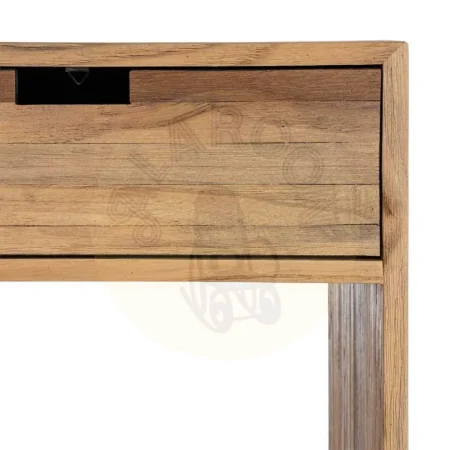 Mesita de salón en madera de teca reciclada natural con cajón y dos huecos 45x30x60cm - Ixia - 616009IX - foto-secundaria-6