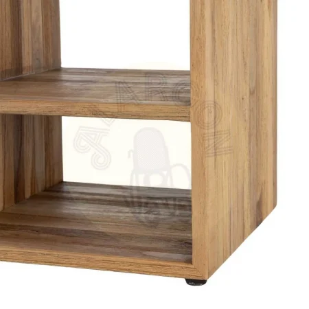 Mueble auxiliar en madera de teca reciclada color natural con cajones y huecos 96x30x98cm - Ixia - 616011IX - foto-secundaria-7