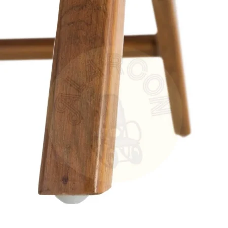 Butaca marrón en madera de teca y piel 74x78x75cm - Ixia - 616013IX - foto-secundaria-11