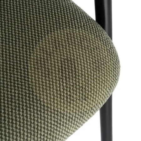 Silla verde tapizada en tejido con patas de metal 54x60x78cm - Ixia - 616032IX - foto-secundaria-7
