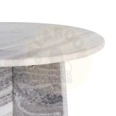 Set de 2 mesas auxiliares beige en piedra natural 45x45x54cm - Ixia - 616076IX - foto-secundaria-1